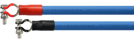 Arctic Ultraflex Blue 2/0 Gauge Top Mount Battery Cables